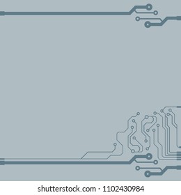 Vector flat circuit board illustration.