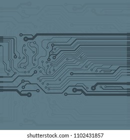 Vector flat circuit board illustration.