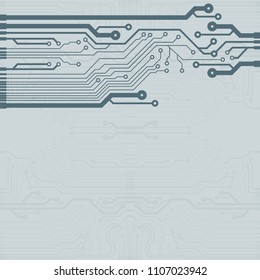 Vector flat circuit board illustration.