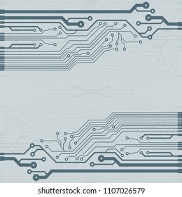 Vector flat circuit board illustration.