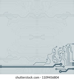 Vector flat circuit board illustration.