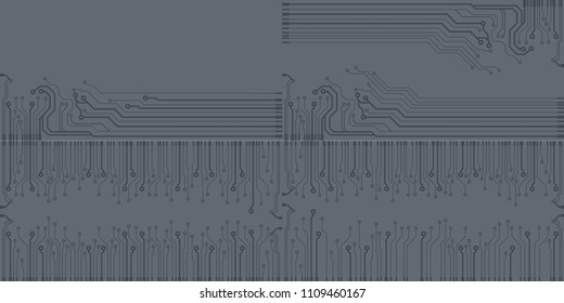 Vector flat circuit board illustration. 