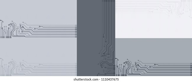 Vector flat circuit board illustration.