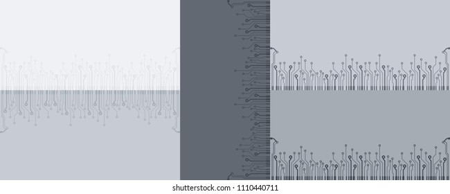 Vector flat circuit board illustration.