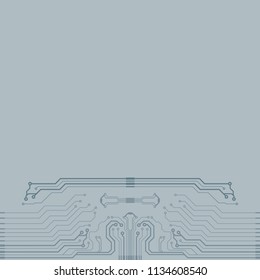 Vector flat circuit board illustration.