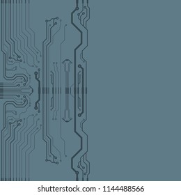 Vector flat circuit board illustration.