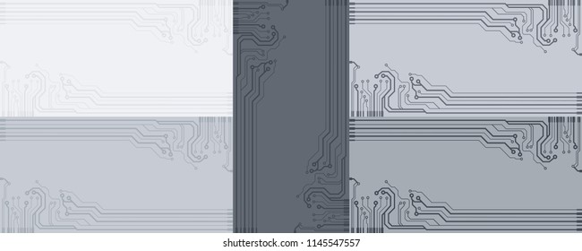 Vector flat circuit board illustration.