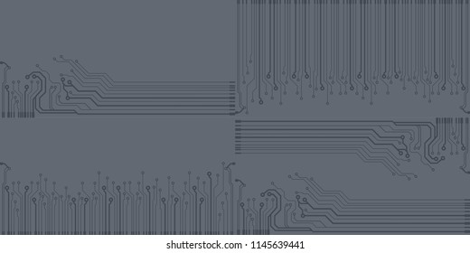 Vector flat circuit board illustration.