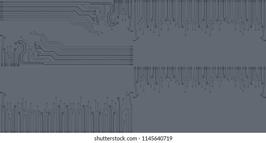 Vector flat circuit board illustration.