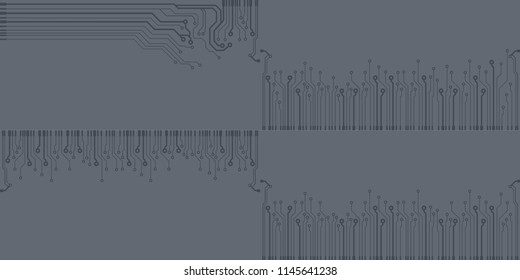 Vector flat circuit board illustration.