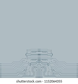 Vector flat circuit board illustration.