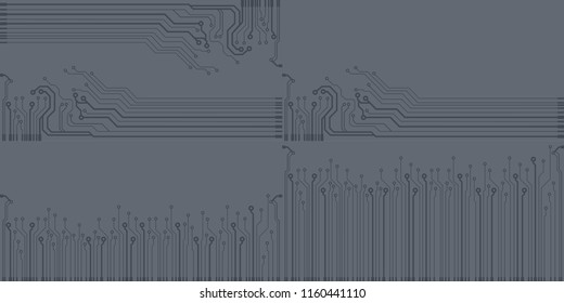 Vector flat circuit board illustration.