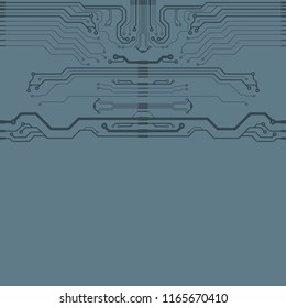 Vector flat circuit board illustration.