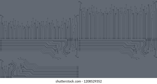 Vector flat circuit board illustration.