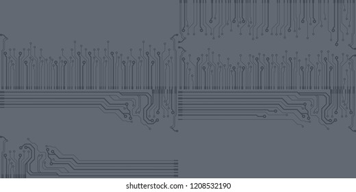 Vector flat circuit board illustration.