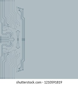 Vector flat circuit board illustration.