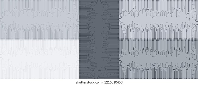 Vector flat circuit board illustration.