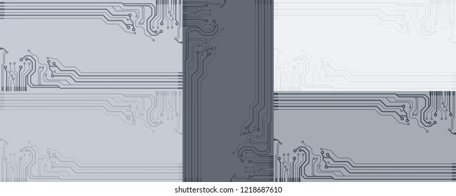Vector flat circuit board illustration.