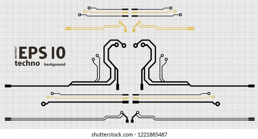 Vector flat circuit board illustration