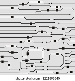 Vector flat circuit board illustration