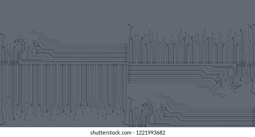 Vector flat circuit board illustration