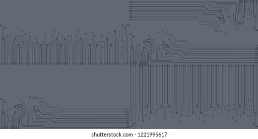 Vector flat circuit board illustration