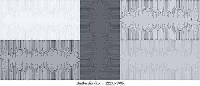 Vector flat circuit board illustration