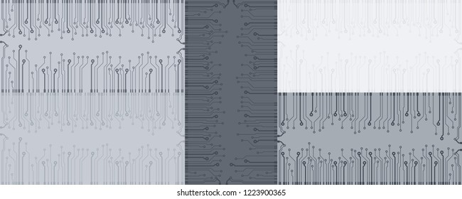 Vector flat circuit board illustration