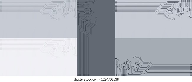 Vector flat circuit board illustration