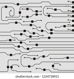 Vector flat circuit board illustration