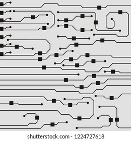 Vector flat circuit board illustration
