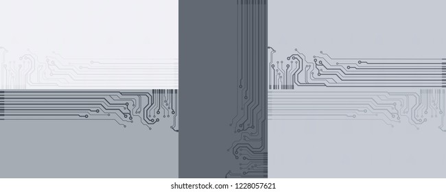 Vector flat circuit board illustration