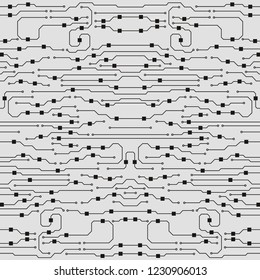 Vector flat circuit board illustration