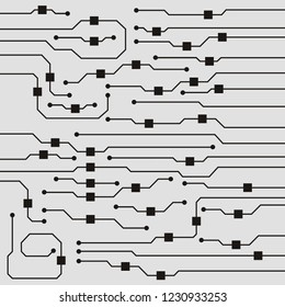 Vector flat circuit board illustration