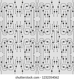 Vector flat circuit board illustration