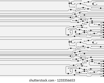 Vector flat circuit board illustration