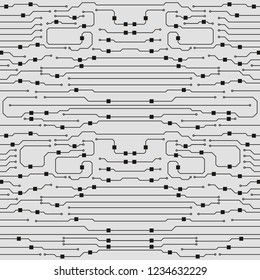 Vector flat circuit board illustration