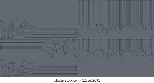 Vector flat circuit board illustration