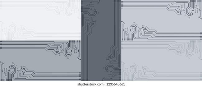 Vector flat circuit board illustration