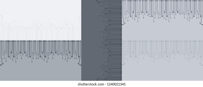 Vector flat circuit board illustration