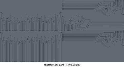 Vector flat circuit board illustration