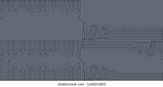 Vector flat circuit board illustration