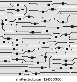 Vector flat circuit board illustration