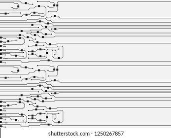 Vector flat circuit board illustration