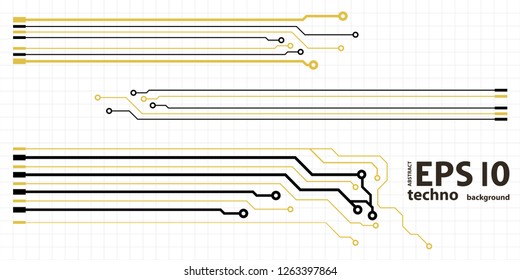Vector flat circuit board illustration