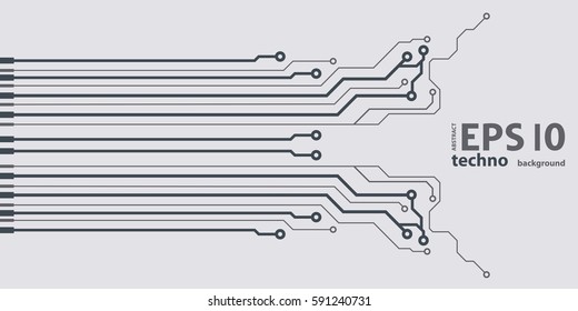 Vector flat circuit board illustration. Vector background