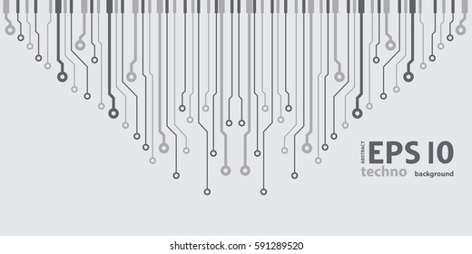 Vector flat circuit board illustration. Vector background
