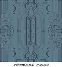 Vector flat circuit board illustration. Vector background