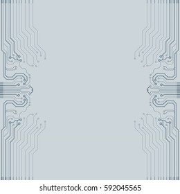 Vector flat circuit board illustration. Vector background