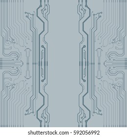Vector flat circuit board illustration. Vector background